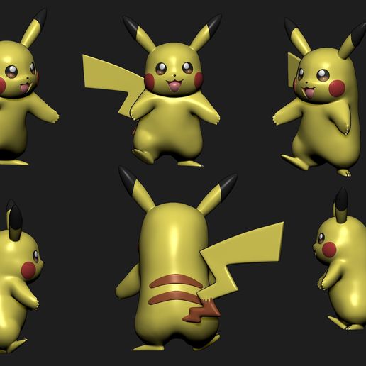🐉 Pokemon - Pikachu with 2 poses・ STL File for ・Cults