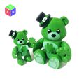 4.jpg Shamrock Wiz Bear - Toy + Keyring (Print-in-Place)