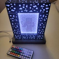 1.jpg Lámpara de noche Minecraft Portal con cadena de LED