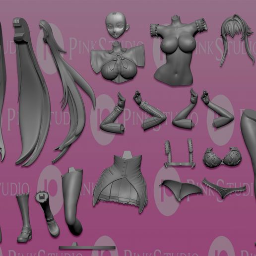 r1.jpg Datei 3D Rias Gremory - High School DxD・Design für 3D-Drucker zum herunterladen, PinkStudio