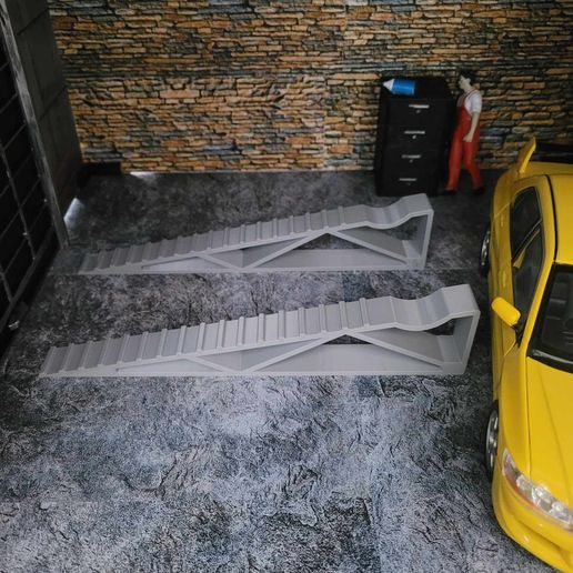 🚗 1/24 RAMPES TRIANGULAIRE / TRIANGULAR RAMP DIECAST・ STL File for 3D ...