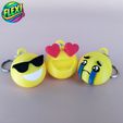 1.jpg Set of 3 Emoji Keychains