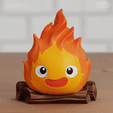 calcifer07.png Calcifer Chibi Howl Moving Castle Ghibli Fanart 2 models