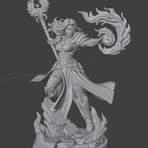 dnd female mage - 3D model önizlemesi