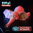 . great j,,\ Print-in-Place PLA / No Supports Cute Flexi Print-in-Place Circus Elephant