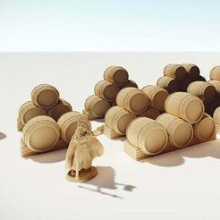 featured_preview_cover.jpg Free STL file Barrels Set・3D print object to download
