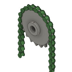 pignon chaine.png STL file Quick-assembly chain and sprockets・Template to download and 3D print