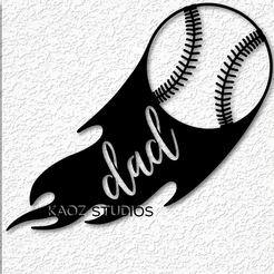project_20240609_0853497-01.png Baseball Dad wall art fathers day wall decor 2d art
