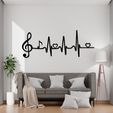 3-01.jpg Heartbeat Music Note Metal Wall Art Laser Cut
