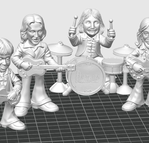 🎨 The Beatles - Complete Group・ 3MF File for 3D printing・Cults