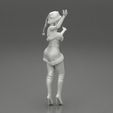 Girl-0009.jpg Fichier 3D Une jolie fille du Père Noël en robe de Noël prend la pose・Modèle imprimable en 3D à télécharger