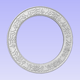 Capture.png Round frame model with lotus ornament for pictures photo mirror - stl dxf file for CNC, 3D print, Artcam, Aspire, Cut3D