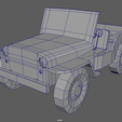 Low_Poly_Military_Car_01_Wireframe_01.png Jeep Low Poly Military Car // Design 01