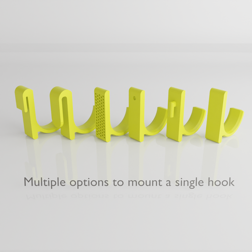 🪝 Wall hooks (10mm-60mm) - Pack of 122・Free STL File for 3D printing・Cults