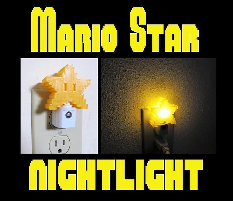 mainstar.jpg Download STL file 8-bit Mario Star Night Light, Original Super Mario Themed Yellow Pixel Star LED light with Auto On/Off • Object to 3D print, mechengineermike