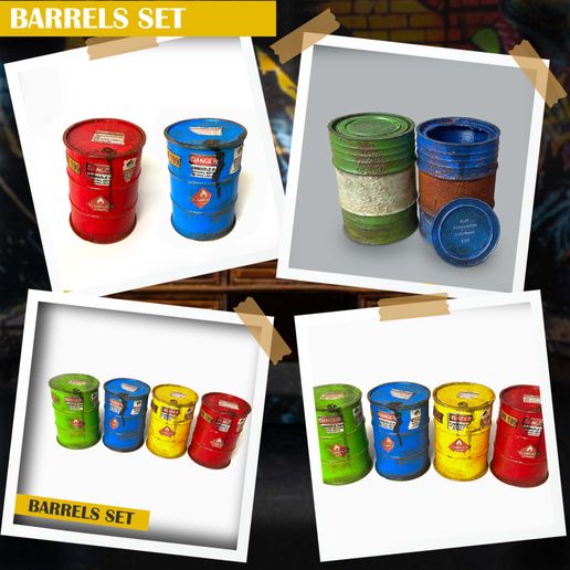 Slike-1.jpg 4x Different types of barrels for diorama