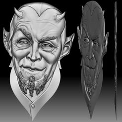 111.jpg Fichier 3D Avocat Lucifer Demon Mefistofel bas-relief pour toupie CNC ou imprimante 3D・Design pour imprimante 3D à télécharger