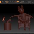 Zbrush Capture.JPG Deadmau5 On Chair Gun Aim at Mice 3D print model