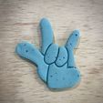 A MIELE mem ee ee Ee . : paper ee, anaes es OM RG eo I Love You ASL Sign Language Cookie Cutter - Stamp - Clay - Baking - Tool