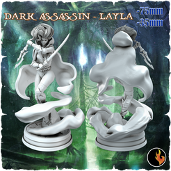 LAYLA.png 3D file Layla - Fantasy Elf Girls STL Vol 1・3D printer model to download