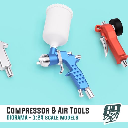 8.jpg Air Compressor & air tools for workshop diorama 1:24