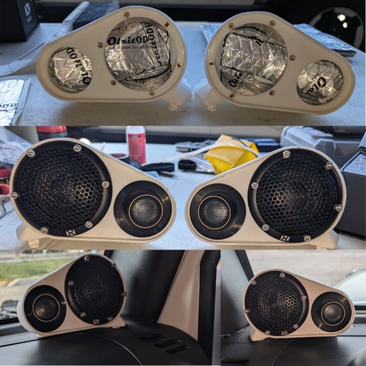 Jeep Wrangler JK (2007–2013) Dash Top Speaker Mount | Clip-On + Screw Fit | ( 7.7 cm- 5.1 cm)