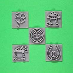 main.jpg St.Patrick's Day Embosser Stamps for Clay & Hobbies