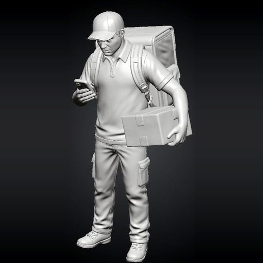 Urban Delivery Crew - Food Delivery Rider with Backpack