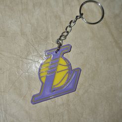 20230911_140605.jpg STL file Los Angeles Lakers keychain. impressionsjmr・3D printable model to download