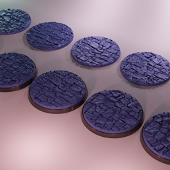 ovw1.png Archivo STL 5x 60mm base con adoquines v5 (+toppers + apoyado)・Diseño imprimible en 3D para descargar