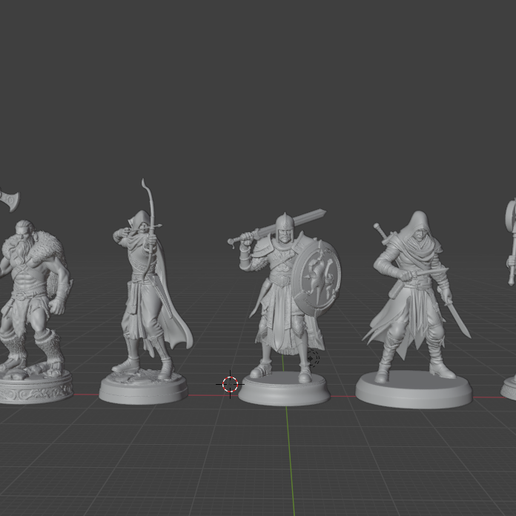 🎲 RPG Adventurers Starter Pack – 8 Fantasy Miniatures STL (28mm) | DnD ...