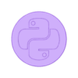 PYTHON v1.stl 3D Python Logo Badge Wall Sign logo