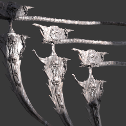 untitled.3213.png Download OBJ file Grim Reaper scythe Ornate 1 • 3D print design, aramar