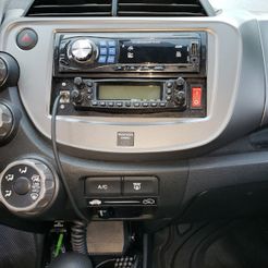 mounted_inside.jpg Ham Radio + Stereo Mount for FT-8900, FT-8800 Honda Fit 09-13