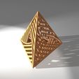 render_1.62.jpg Pirámide abstracta de celosía triangular - Arte geométrico imprimible en 3D