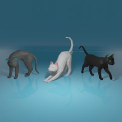 Cats.jpg Fichier STL Pack Low Poly Cat Ultimate Meow・Modèle à télécharger et à imprimer en 3D