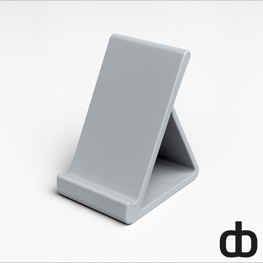 phone-stand.png Angled Phone Stand – Minimalist 3D Printed Smartphone Holder