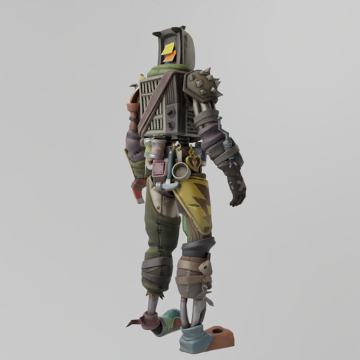 Renders0009.png Trash Robot Lowpoly Rigged