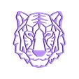 74.Tiger.stl STL file Tiger wall Sculpture 2D・3D print model to download