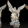 A4.jpg Archangel Michael Bas-Relief 1 3D print model