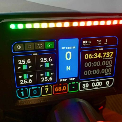 428092528_373226152229471_5253219800042220249_n.jpg Sim Racing Dash Galaxy S5 DIY 3D Files