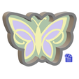 STL00819-2.png 1pc Butterfly Bath Bomb Mold