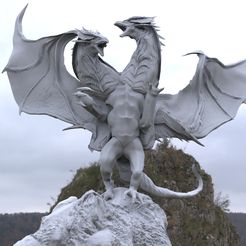 untitled.2984.jpg Archivo OBJ Modelo 3D del Dragón de 2 Cabezas・Plan imprimible en 3D para descargar