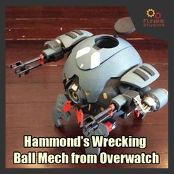 WreckingBall_FS_SQ_02.jpg Файл STL Мех Хаммонда "Разрушительный шар" из Overwatch・Шаблон для 3D-печати для загрузки