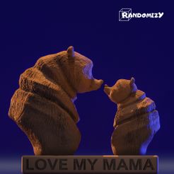 5.jpg 3D file Mother's Day (Bear) Statue・3D printer design to download