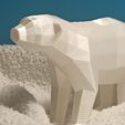IMG20210227011632.jpg STL file Low poly Polar Bear・3D print design to download