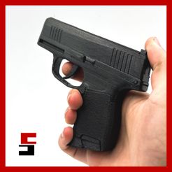 cults3D-1.jpg Fichier STL Pistolet SIG Sauer P365 Prop pratique faux pistolet d'entraînement・Objet imprimable en 3D à télécharger, sliceables