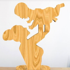 Captura-de-pantalla-2023-08-22-233815.png Free 3MF file MOTHER SON 2D STATUE・3D print object to download