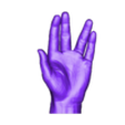 livelongprosper-left-V2.stl Live Long and Prosper Hand