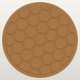 hex-geometric-coaster-95mm-2-top.png Hex Geometric Coaster 95mm - Honeycomb Pattern Drinks Mat